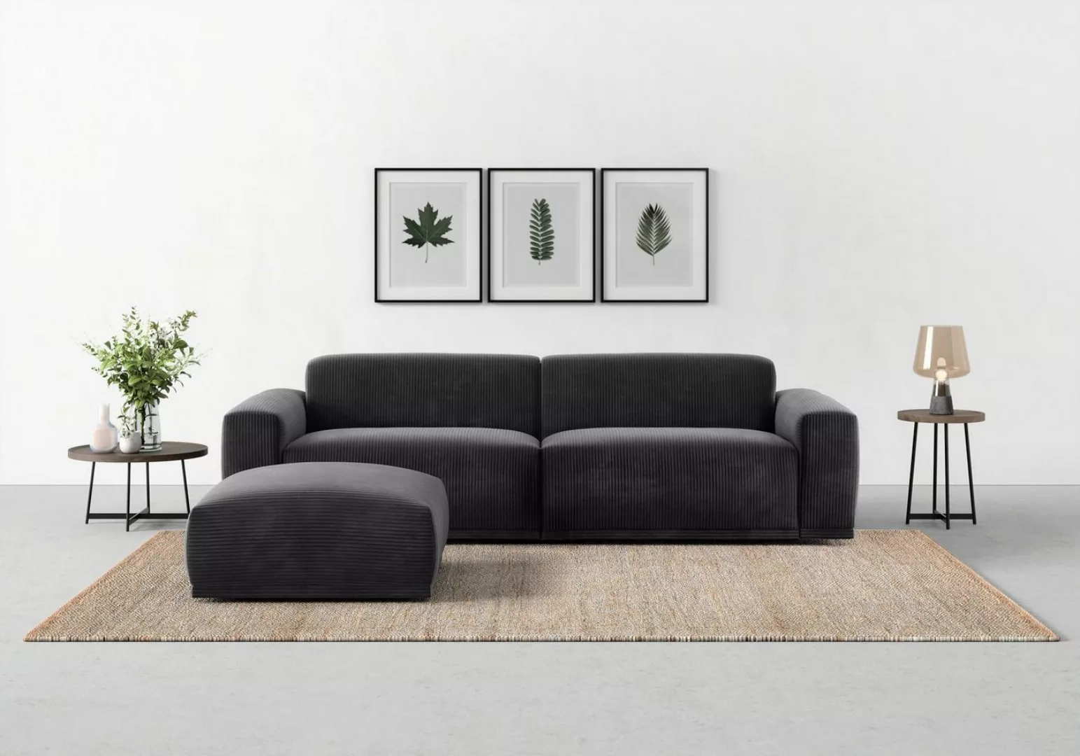 TRENDMANUFAKTUR Big-Sofa Braga, in moderner Optik, mit hochwertigem Kaltsch günstig online kaufen