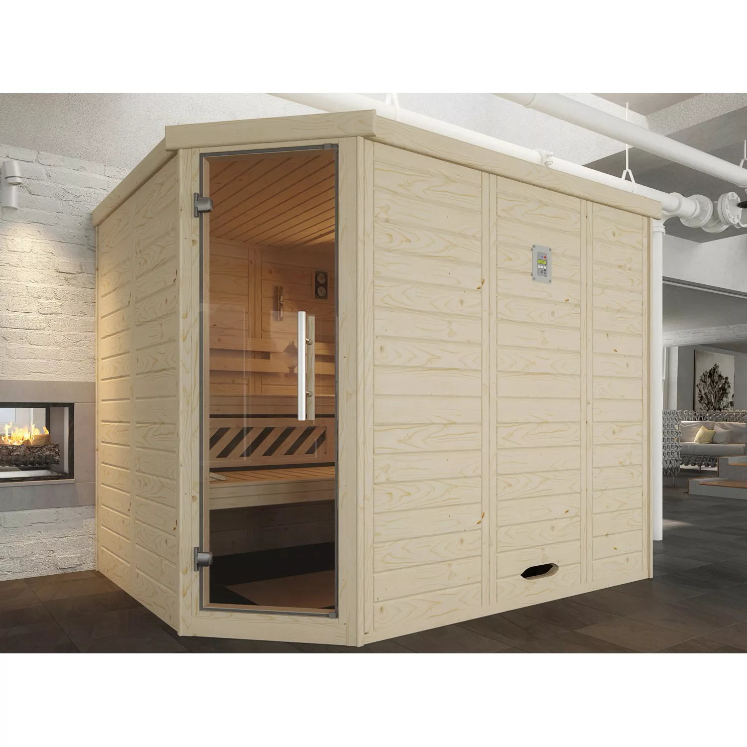 weka Sauna »Kemi«, (Set), 7,5 kW Bio-Ofen mit digitaler Steuerung günstig online kaufen