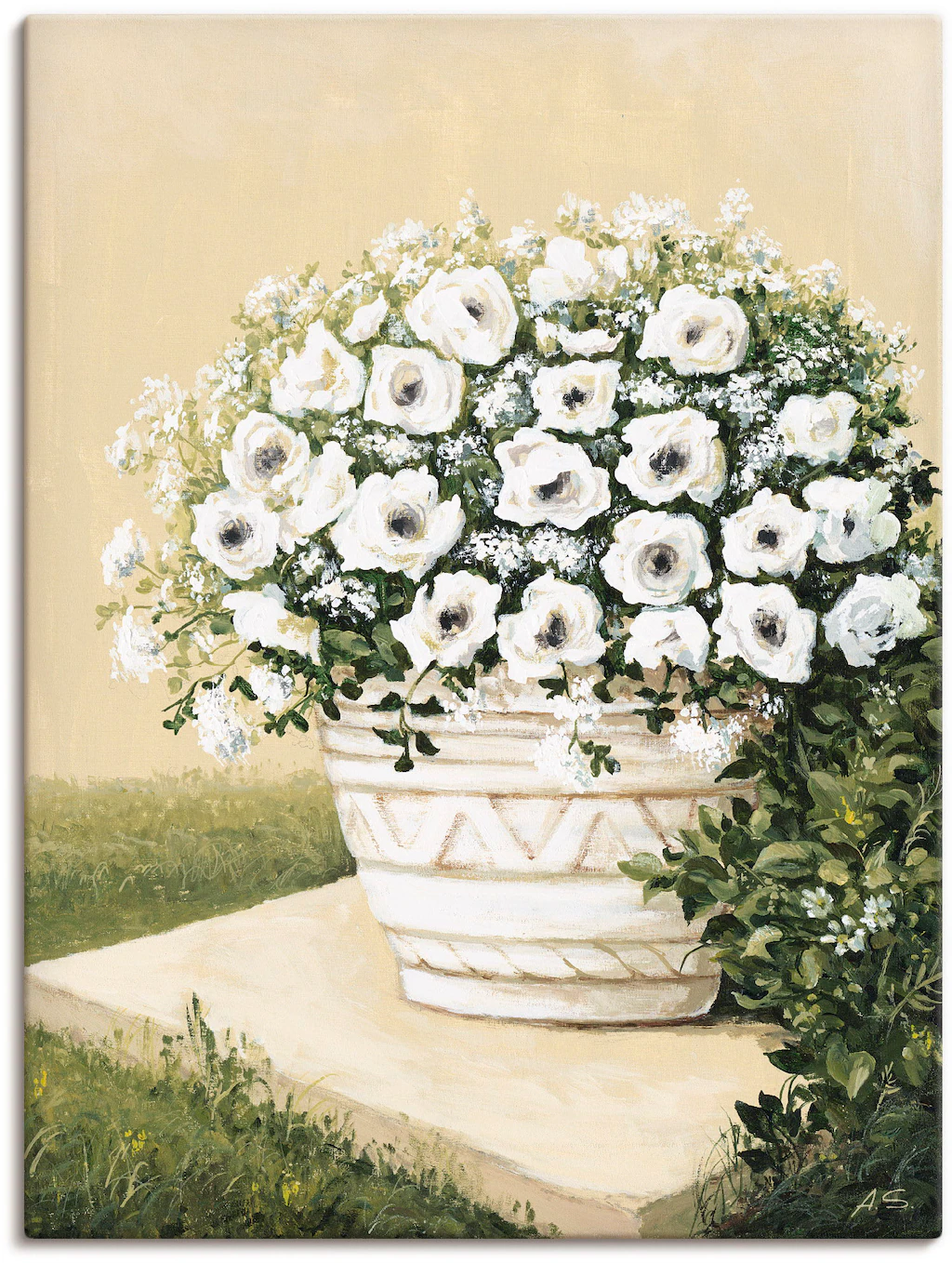 Artland Leinwandbild "Blumentopf II", Blumen, (1 St.), auf Keilrahmen gespa günstig online kaufen