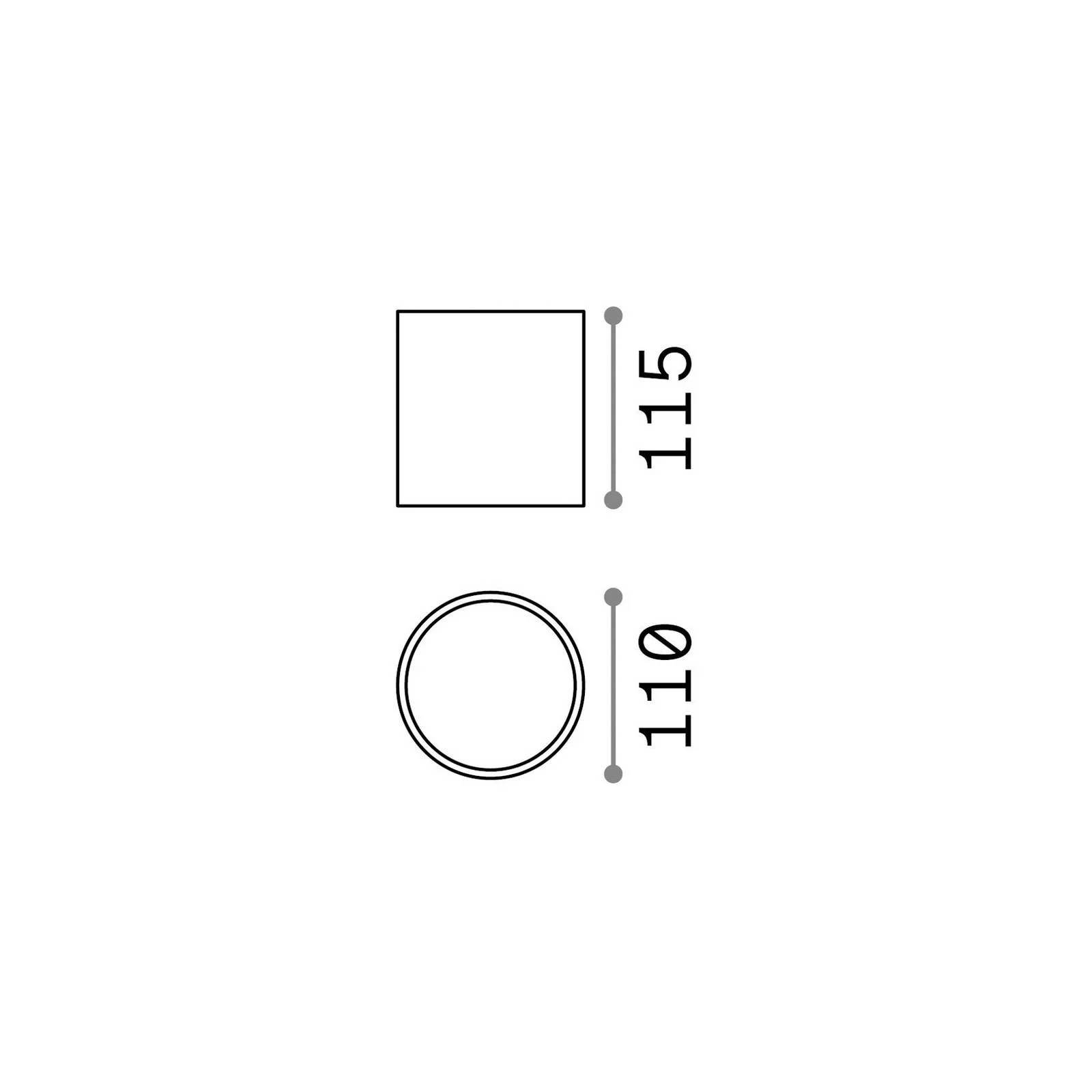 Ideal Lux Deckenleuchte Gun, kaffeebraun, Alu, IP44, GU10 günstig online kaufen