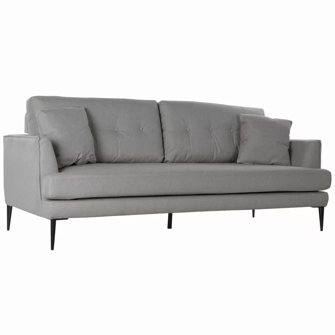 Sofa Dkd Home Decor Grau Polyester Metall Moderne (198 X 84 X 85 Cm) günstig online kaufen