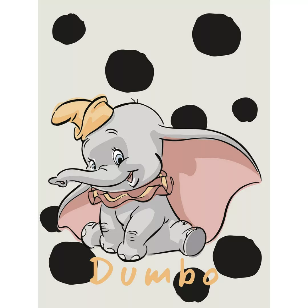 Komar Wandbild Dumbo Dots Disney B/L: ca. 30x40 cm günstig online kaufen