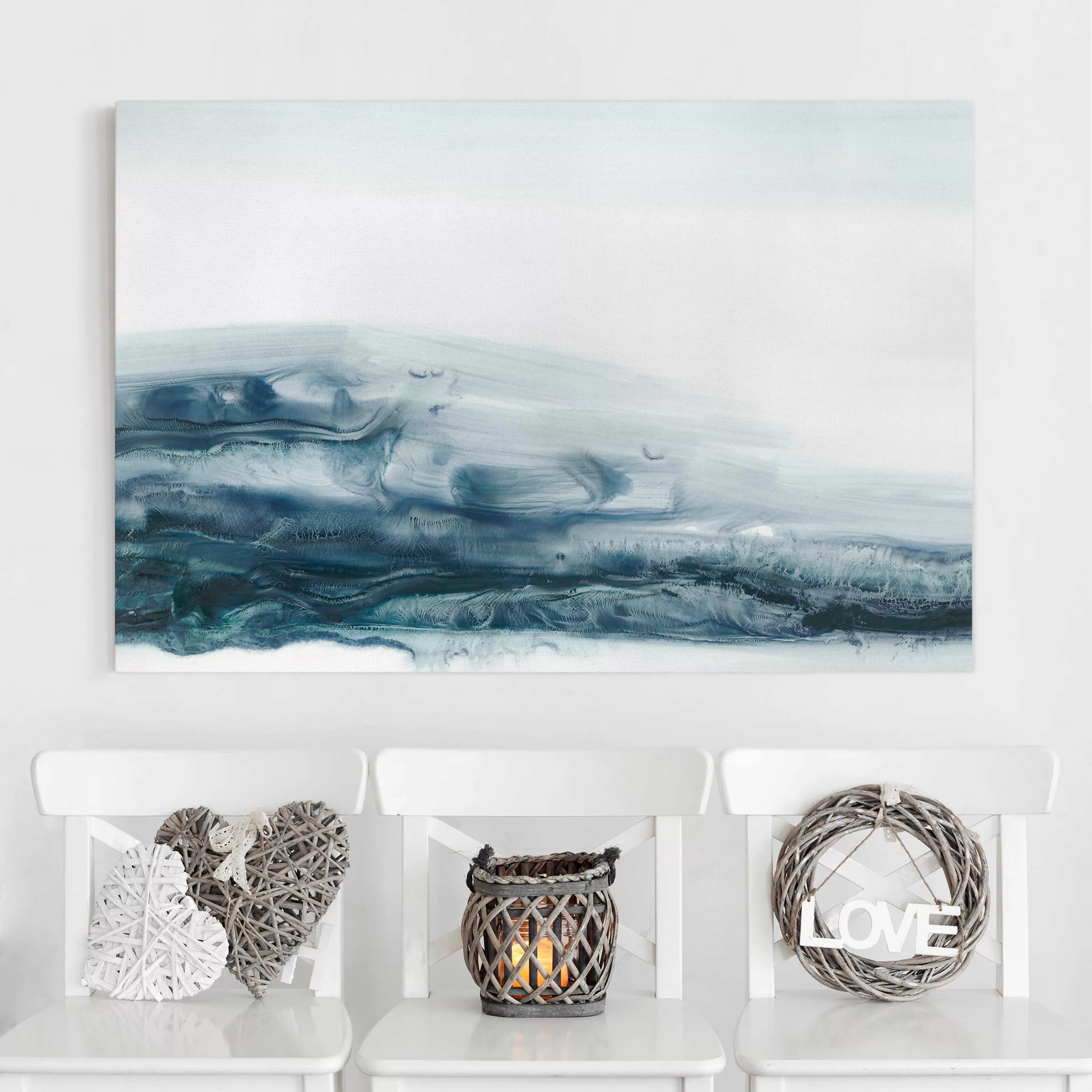Leinwandbild Abstrakt - Querformat Meeresströmung II günstig online kaufen