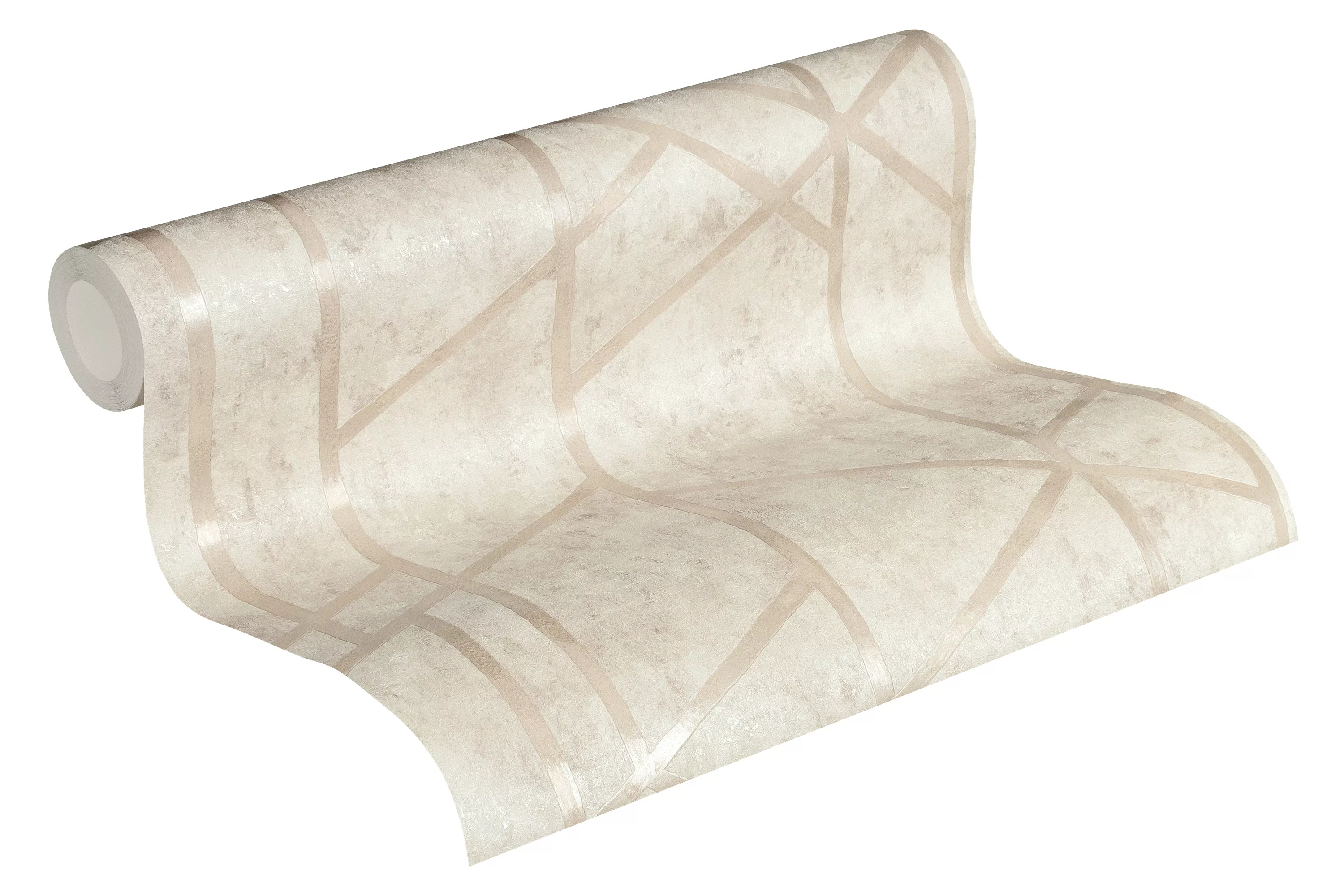 Vliestapete Metropolitan Stories Geometrisch Glanz Strukt. Creme Beige FSC® günstig online kaufen