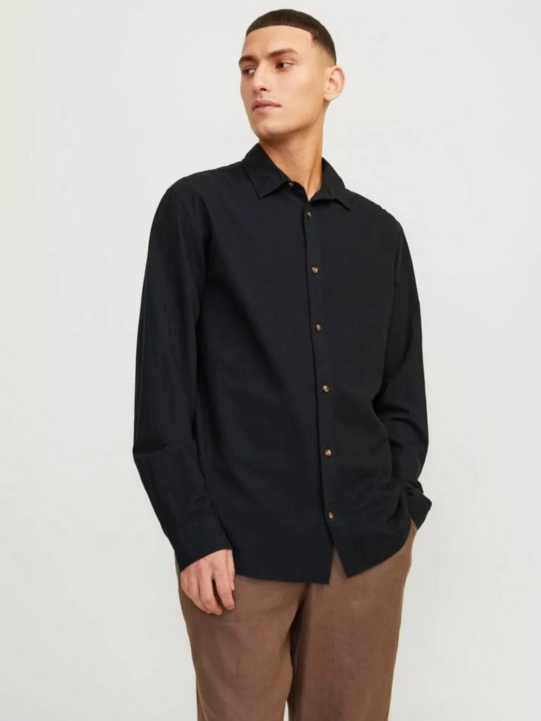 Jack & Jones Langarmhemd JJESUMMER LINEN BLEND SHIRT LS SN günstig online kaufen