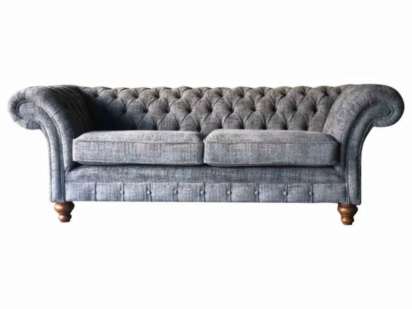 JVmoebel Sofa Chesterfield 3 Sitzer Couch Polster Sitz Textil Stoff Couchen günstig online kaufen