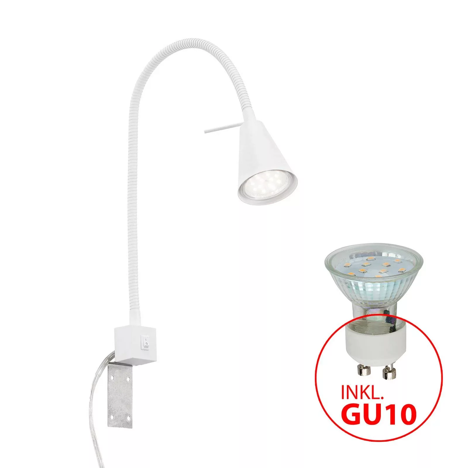 LED-Wandlampe Tuso, Bettmontage, weiß günstig online kaufen