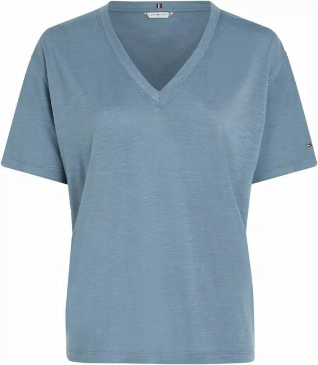 Tommy Hilfiger T-Shirt RLX LINEN LYOCELL V-NK SS in Flammgarn-Optik günstig online kaufen