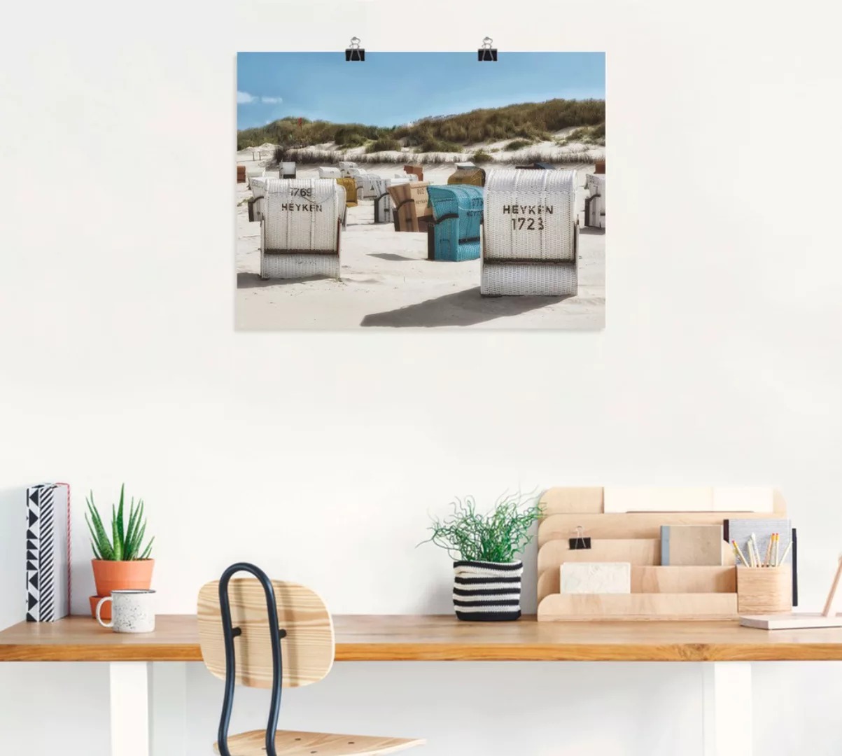 Artland Wandbild »Ein Tag am Meer«, Strand, (1 St.), als Leinwandbild, Post günstig online kaufen