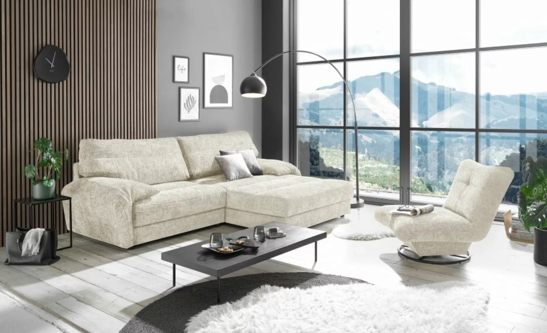 ED EXCITING DESIGN Ecksofa "Princeton L-Form", frei im Raum stellbar günstig online kaufen