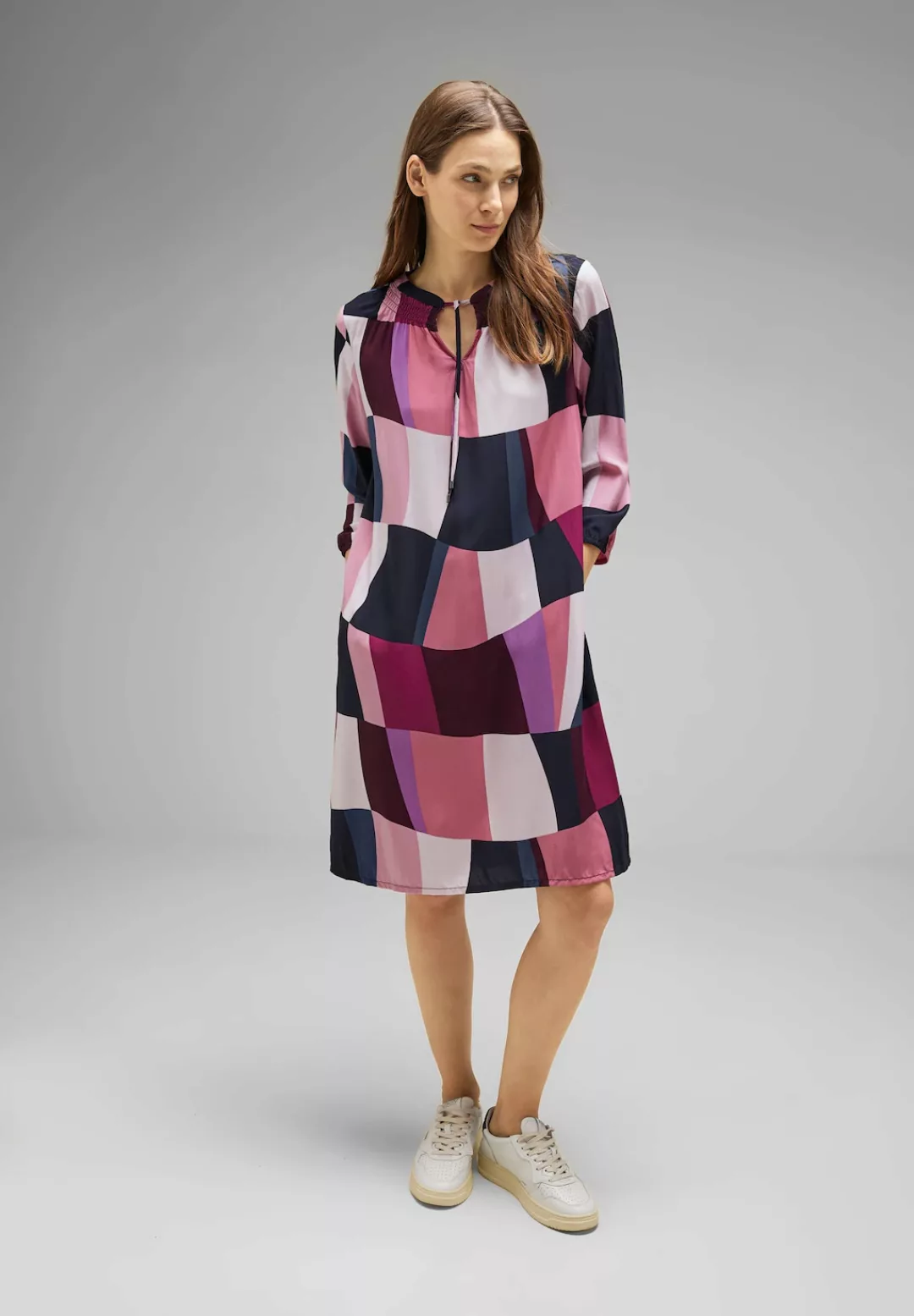 STREET ONE Sommerkleid, im Colourblock-Style günstig online kaufen