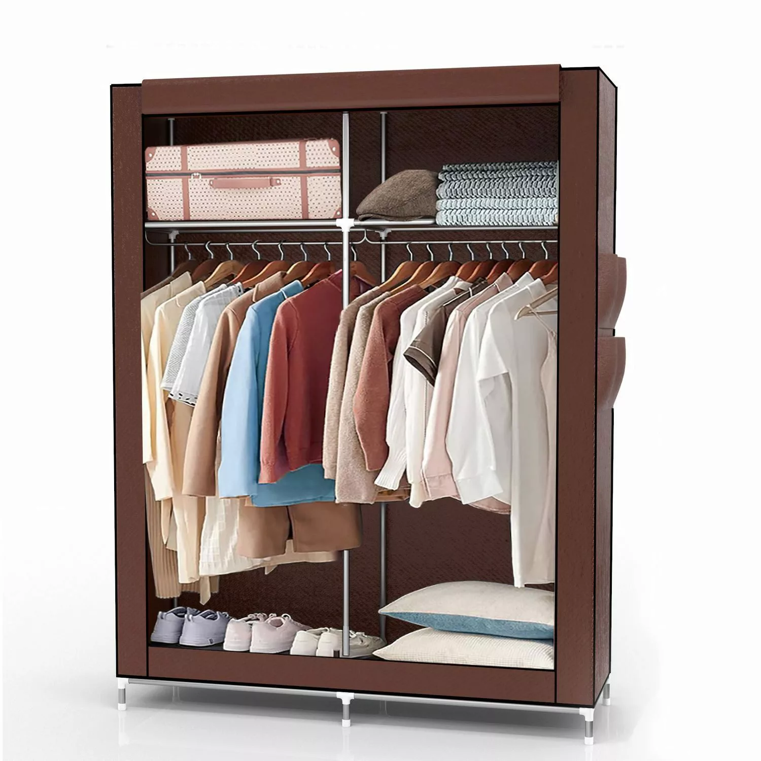 Intirilife Kleiderschrank (Faltschrank 108x170x45 cm in günstig online kaufen