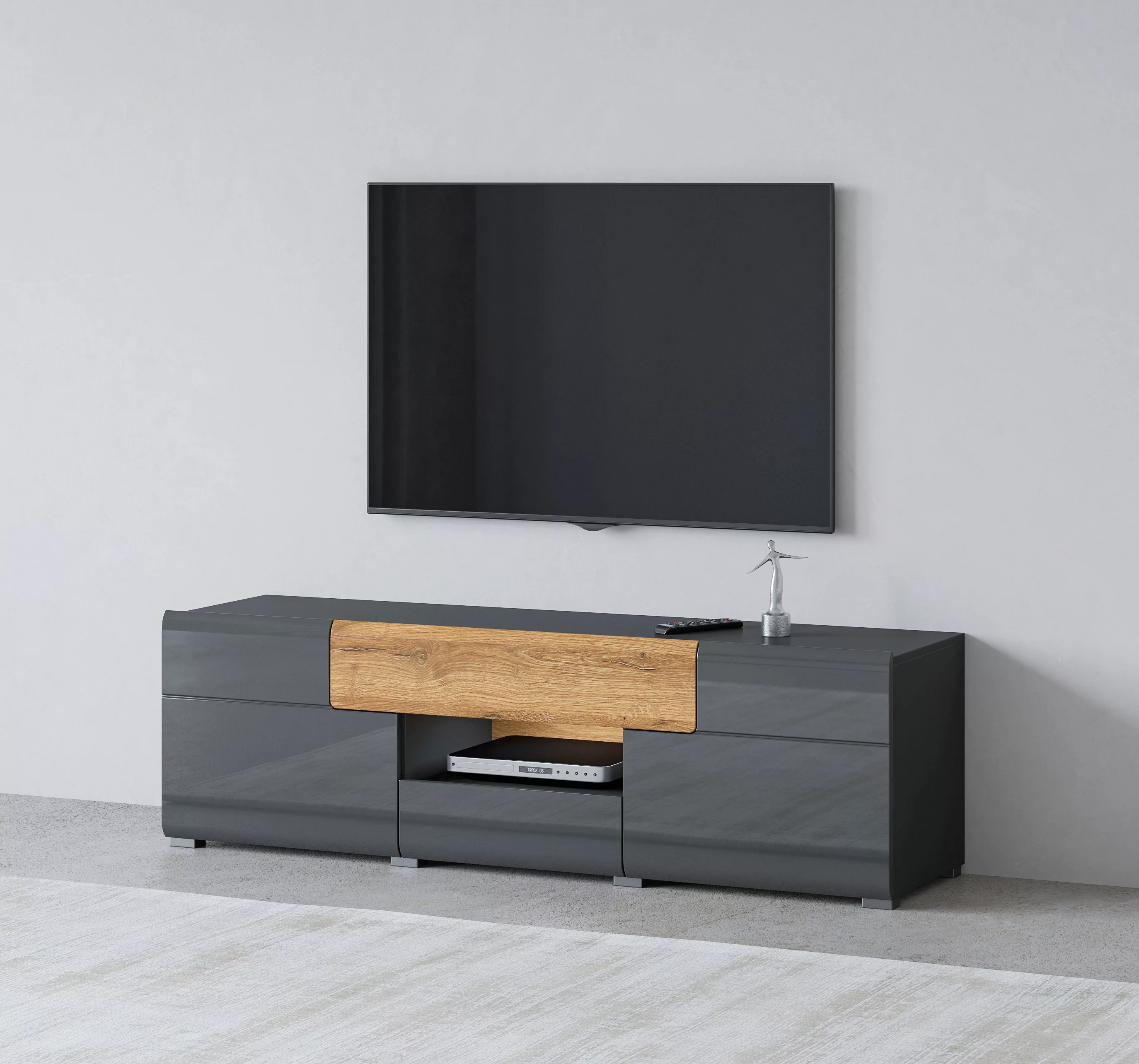 INOSIGN Lowboard "Toledo,Breite 159cm, trendige TV-Schrank mit dekorative F günstig online kaufen