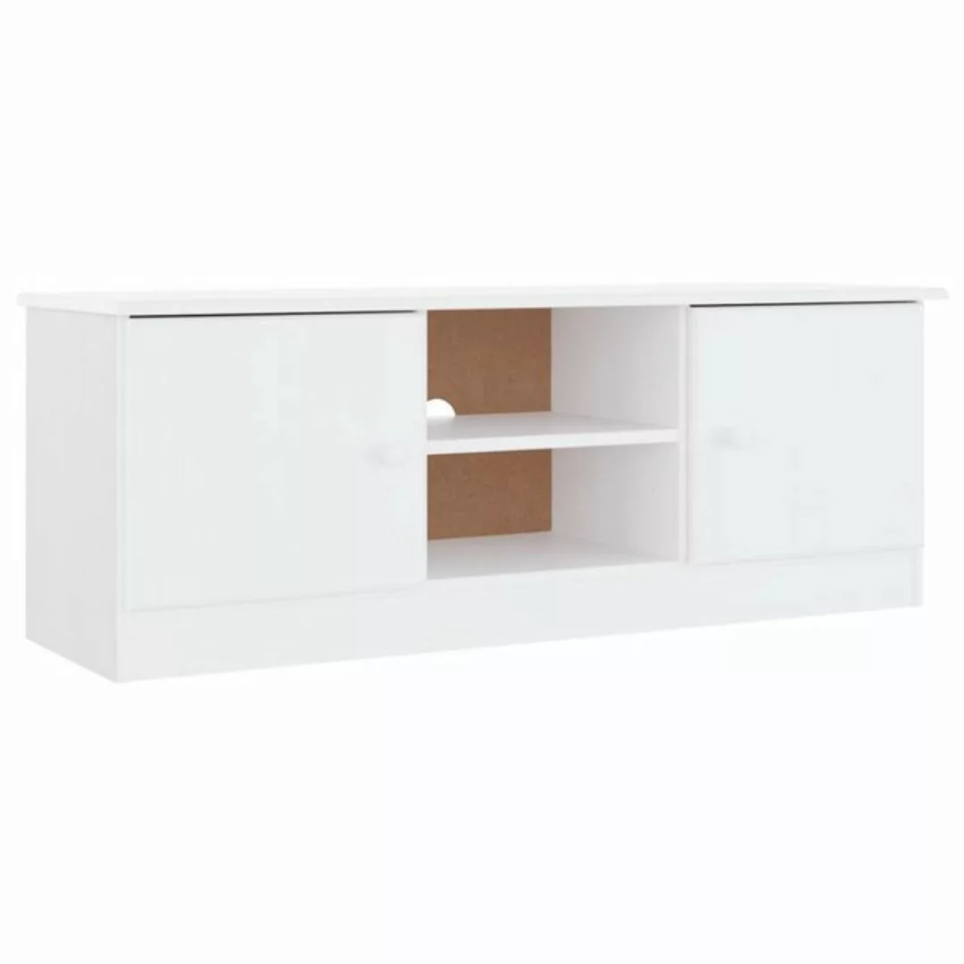 vidaXL TV-Schrank TV-Schrank ALTA Weiß 112x35x41 cm Massivholz Kiefer (1-St günstig online kaufen