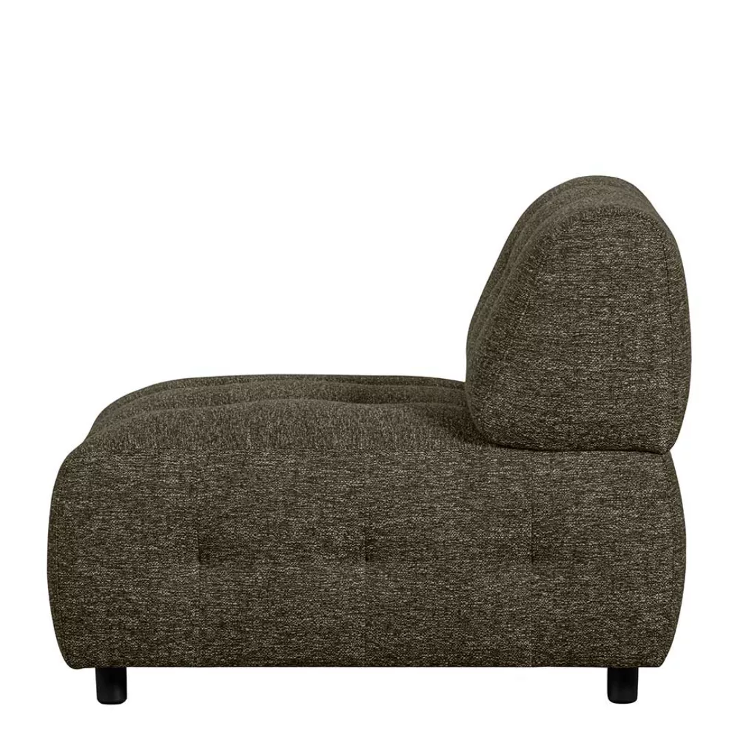 Einsitzer Modulsofa Element in Graugrün Strukturstoff 90 cm breit günstig online kaufen