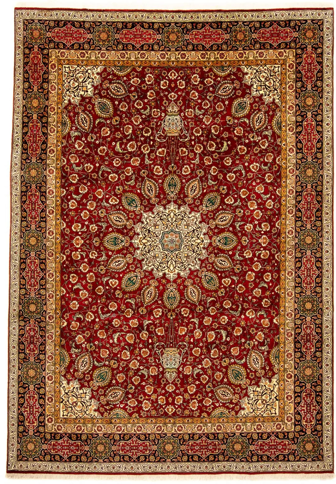 morgenland Orientteppich »Täbriz - 350 x 250 cm - dunkelrot«, rechteckig, W günstig online kaufen