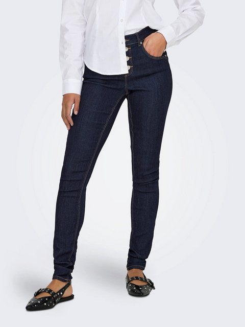 ONLY Skinny-fit-Jeans "ONLRAIN HW SK VIS BUTTON PUSH UP DNM PIM" günstig online kaufen