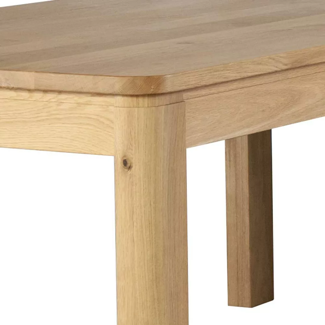 Esszimmertisch aus Wildeiche Massivholz 100 cm tief günstig online kaufen