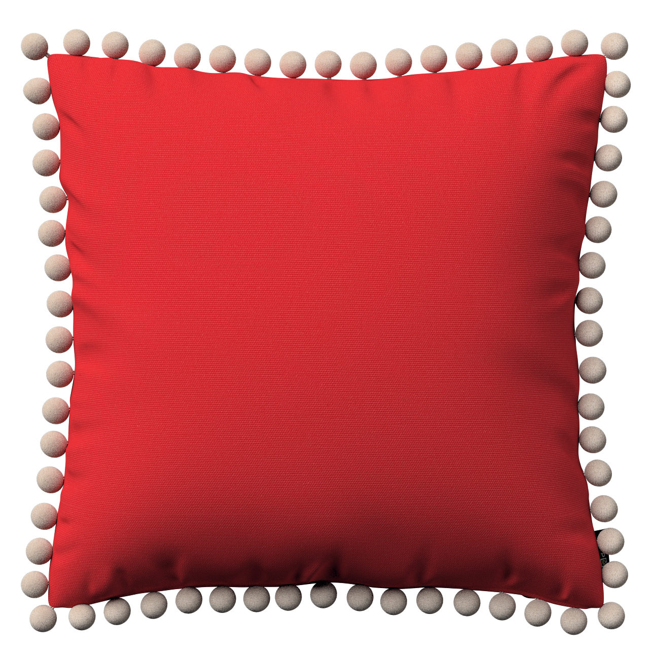 Kissenhülle Wera mit Bommeln, rot, 45 x 45 cm, Loneta (133-43) günstig online kaufen