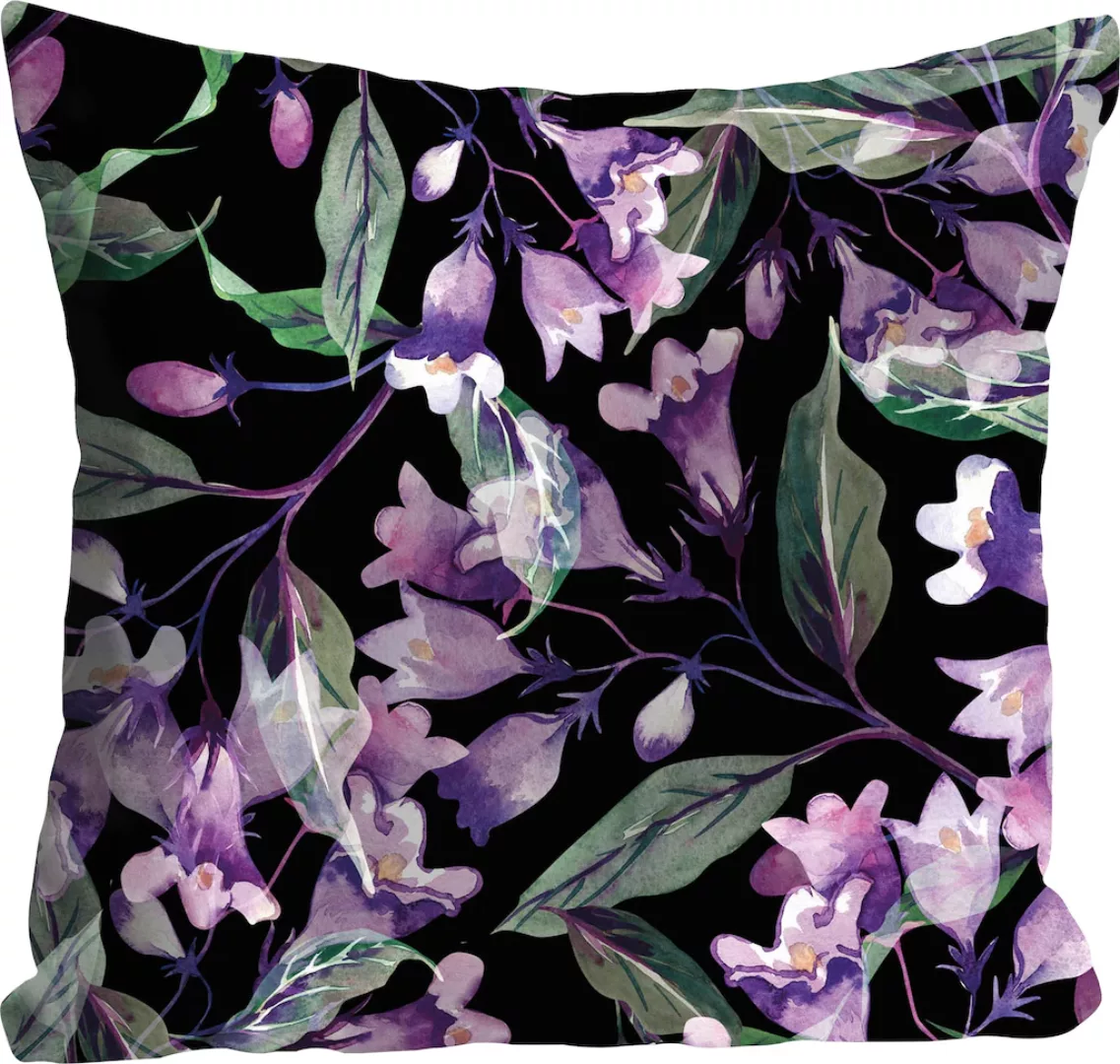queence Dekokissen »Leticia«, mit Blütenmotiven, Kissenhülle ohne Füllung, günstig online kaufen