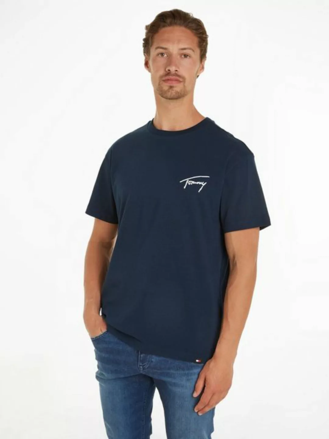 Tommy Jeans T-Shirt "TJM REG SIGNATURE TEE EXT", mit aufgesticktem Signatur günstig online kaufen