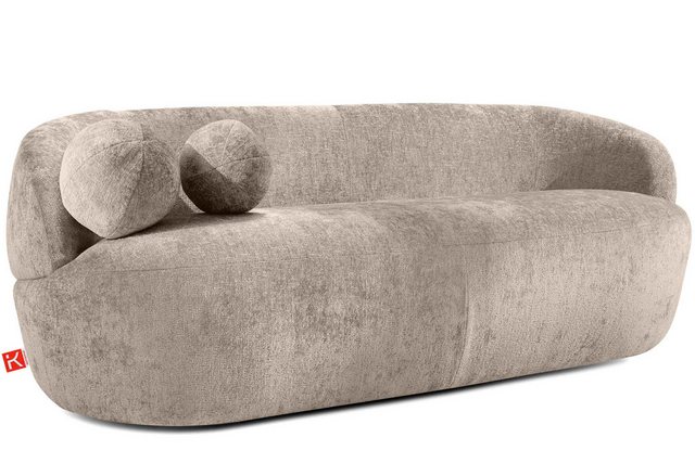 KONSIMO Sofa NELUM 3-Sitzer Sofa, Modern, organische Form, mit dekorativem günstig online kaufen