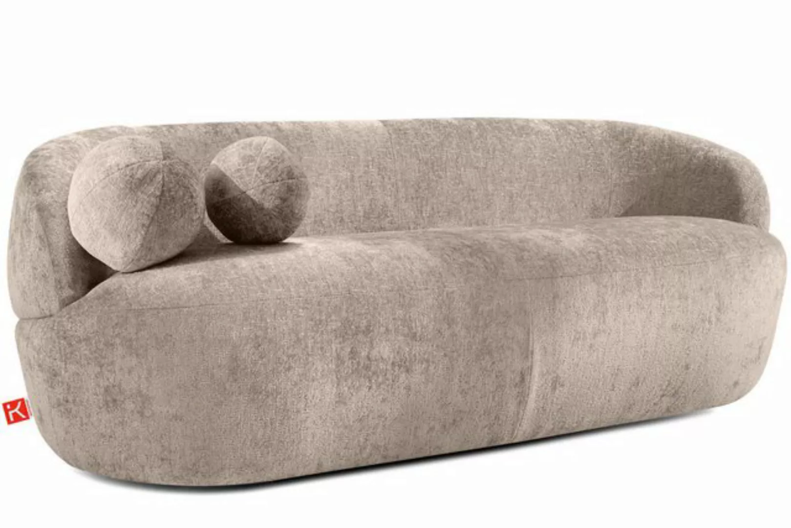 KONSIMO® 3-Sitzer NELUM Sofa, Modern, organische Form, mit dekorativem Rund günstig online kaufen