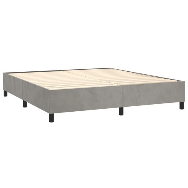 furnicato Bett Bettgestell ohne Matratze Hellgrau 200x200 cm Samt (1-tlg) günstig online kaufen