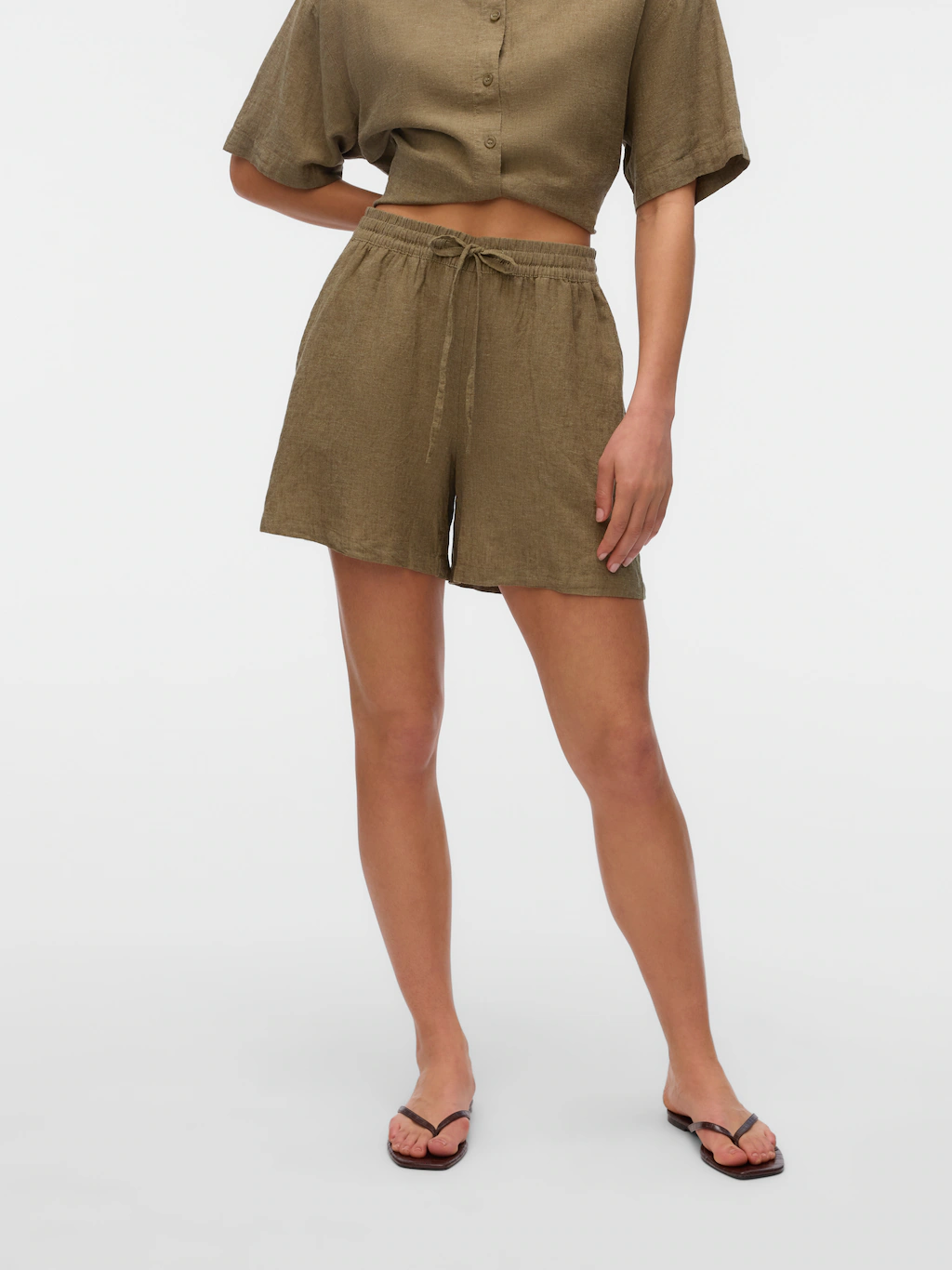 Vero Moda Shorts "VMLINN LINEN SHORTS WVN NOOS", mit Leinen günstig online kaufen