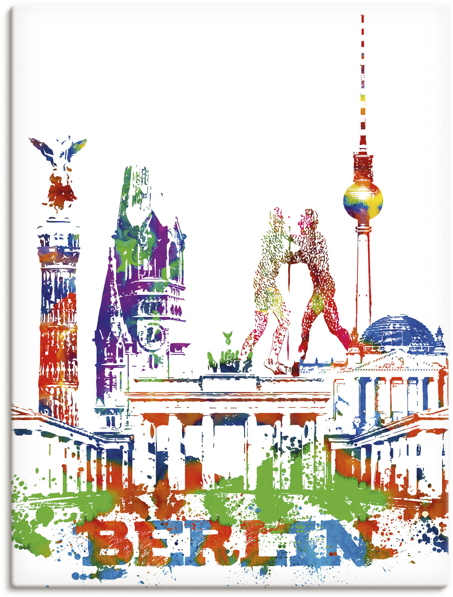 Artland Wandbild "Berlin Grafik", Berlin, (1 St.), als Alubild, Leinwandbil günstig online kaufen