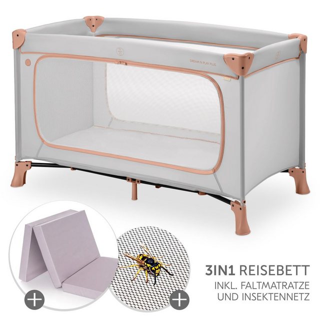 Hauck Baby-Reisebett Dream N Play Plus - Dusty Cork, Kinder Babyreisebett m günstig online kaufen