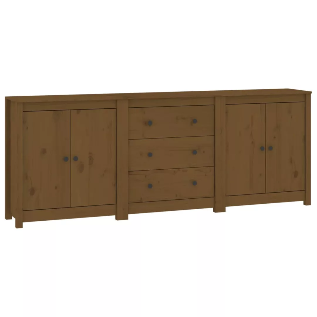 Vidaxl Sideboard Honigbraun 210x35x80 Cm Massivholz Kiefer günstig online kaufen