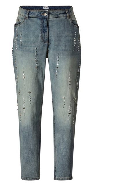 Angel of Style Regular-fit-Jeans 7/8-Jeans Slim Fit Strass-Details 5-Pocket günstig online kaufen