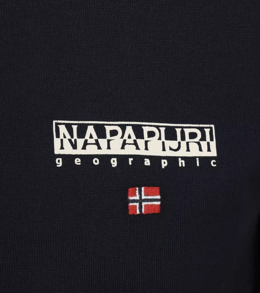 Napapijri Langarm Polo Marineblau - Größe M günstig online kaufen