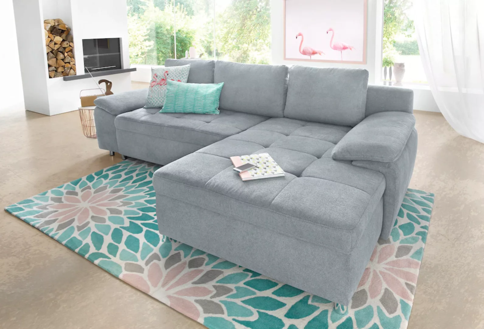 sit&more Ecksofa "Labene L-Form", wahlweise mit Bettfunktion und Bettkasten günstig online kaufen