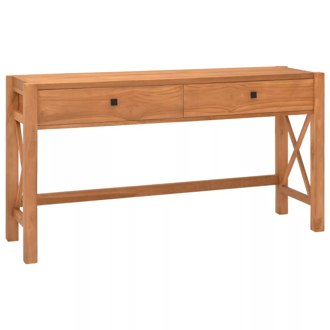 Vidaxl Schreibtisch Mit Schubladen 120x40x75 Cm Massivholz Teak günstig online kaufen