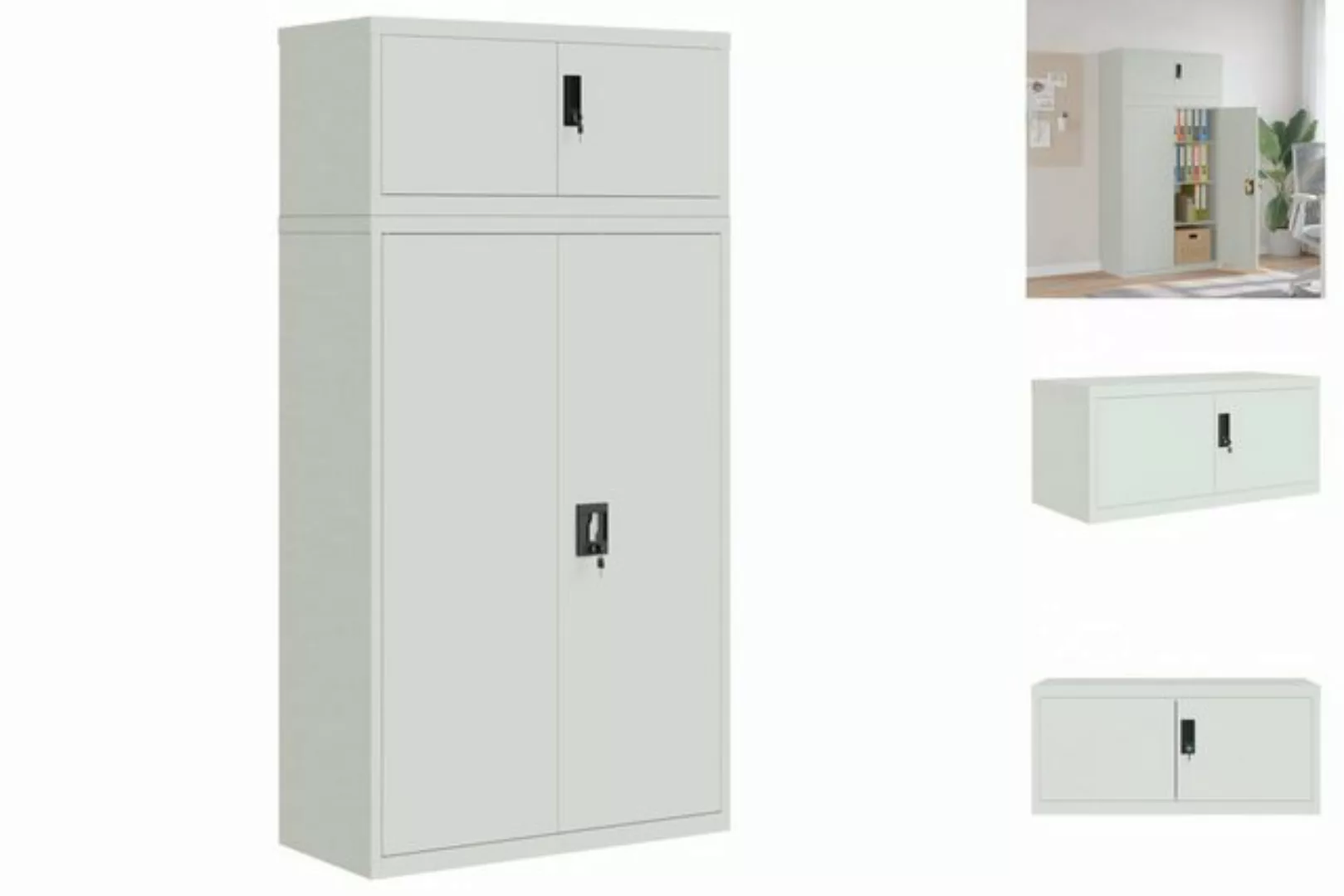 vidaXL Aktenschrank Aktenschrank Büroschrank Home Office Ablage Büro Hellgr günstig online kaufen