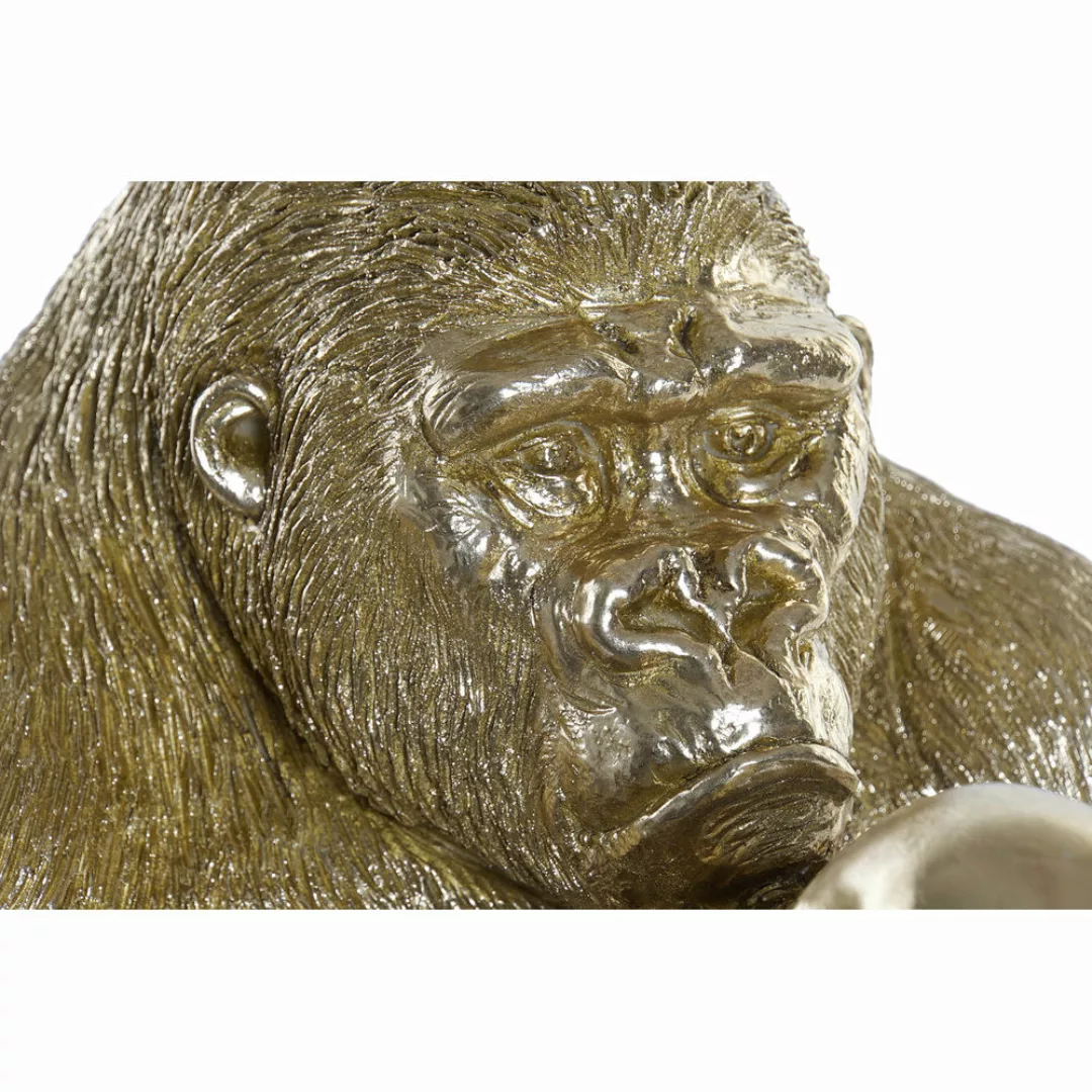 Deko-figur Dkd Home Decor Golden Harz Gorilla (33 X 33 X 43 Cm) günstig online kaufen