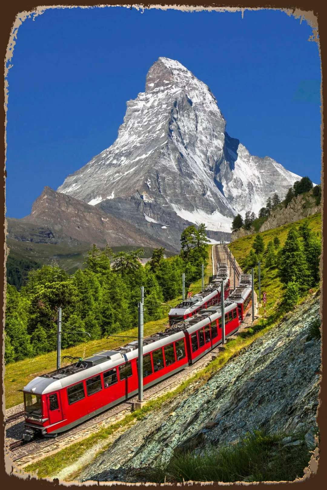 queence Metallbild "Matterhorn Express", Schriftzüge, (1 St.) günstig online kaufen