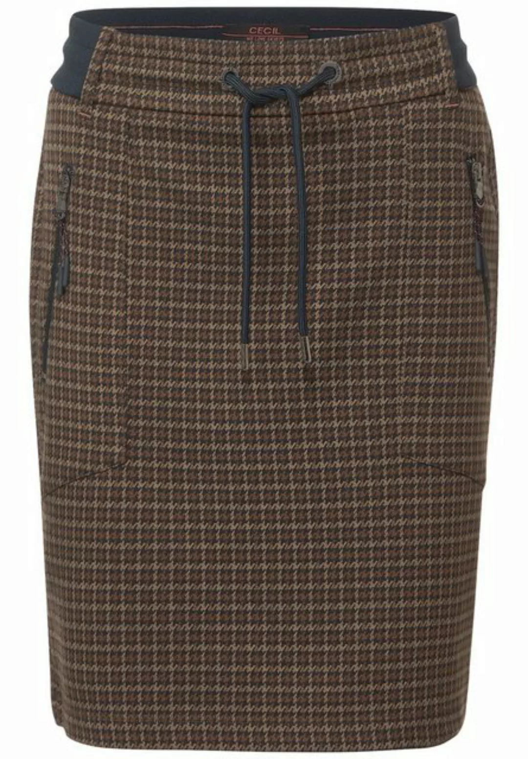 Cecil Karorock Jogskirt Houndstooth Y/D Softer Materialmix günstig online kaufen