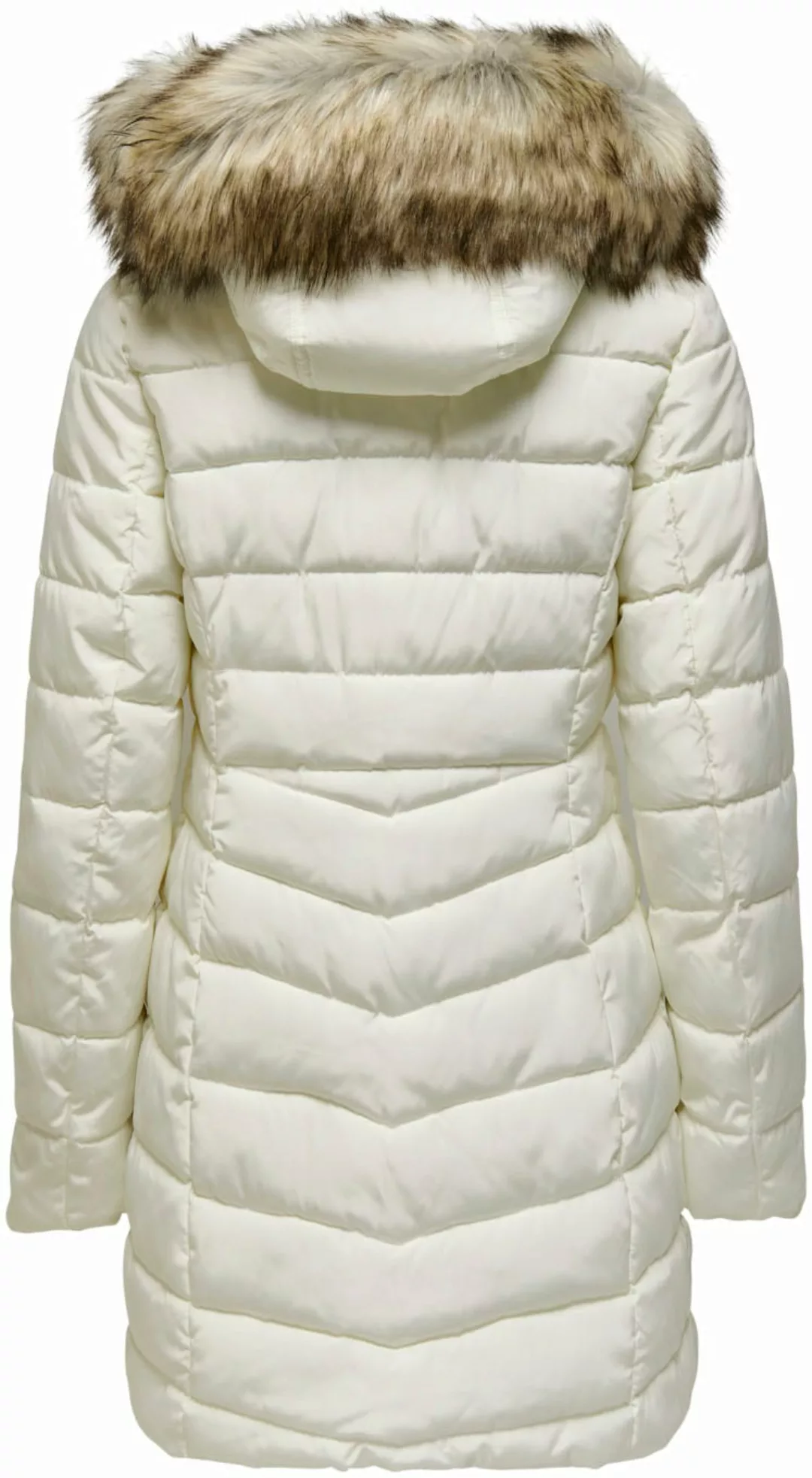 ONLY Steppjacke "ONLELLAN QUILTED HOOD FUR COAT CC OTW", mit Kapuze günstig online kaufen