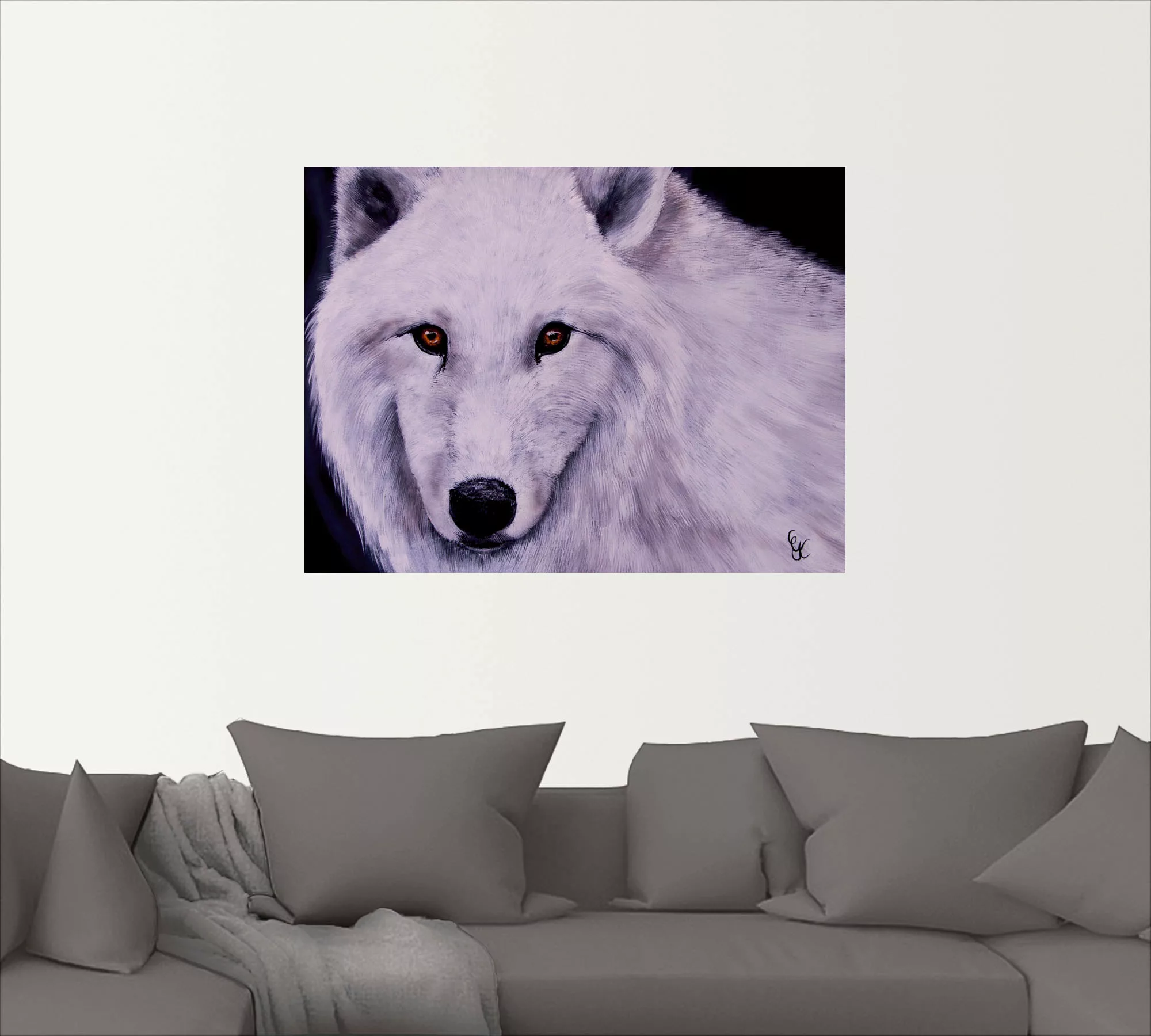 Artland Wandfolie "Weißer Wolf", Wildtiere, (1 St.) günstig online kaufen