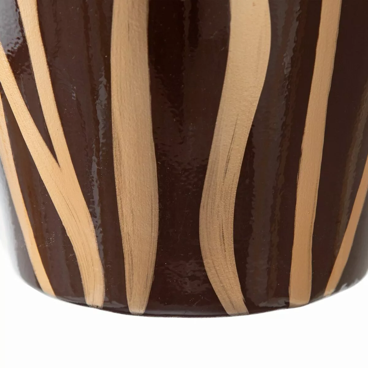 Vase 20 X 20 X 58,5 Cm Zebra Aus Keramik Gold Braun günstig online kaufen