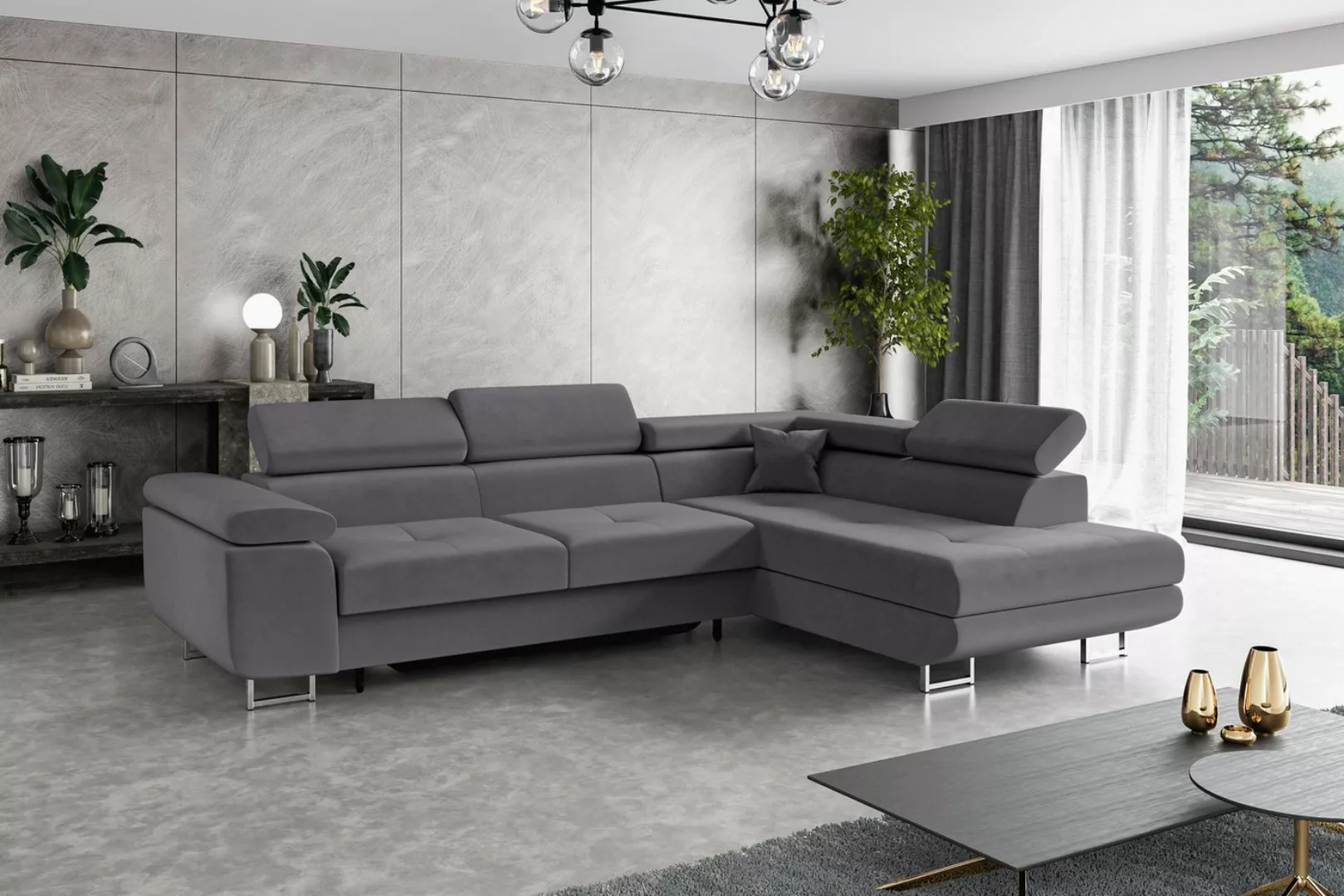 ALTDECOR Ecksofa GUSA, Couch mit Schlaffunktion, Wohnzimmer - Ecksofa günstig online kaufen