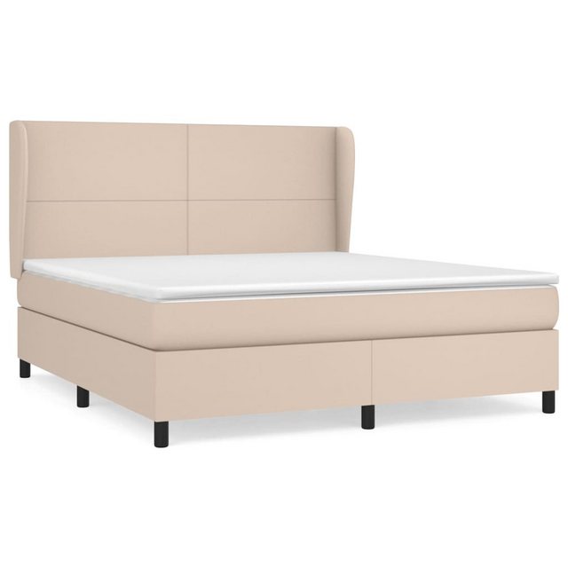 vidaXL Boxspringbett Bett Boxspringbett mit Matratze & Topper Kunstleder ve günstig online kaufen