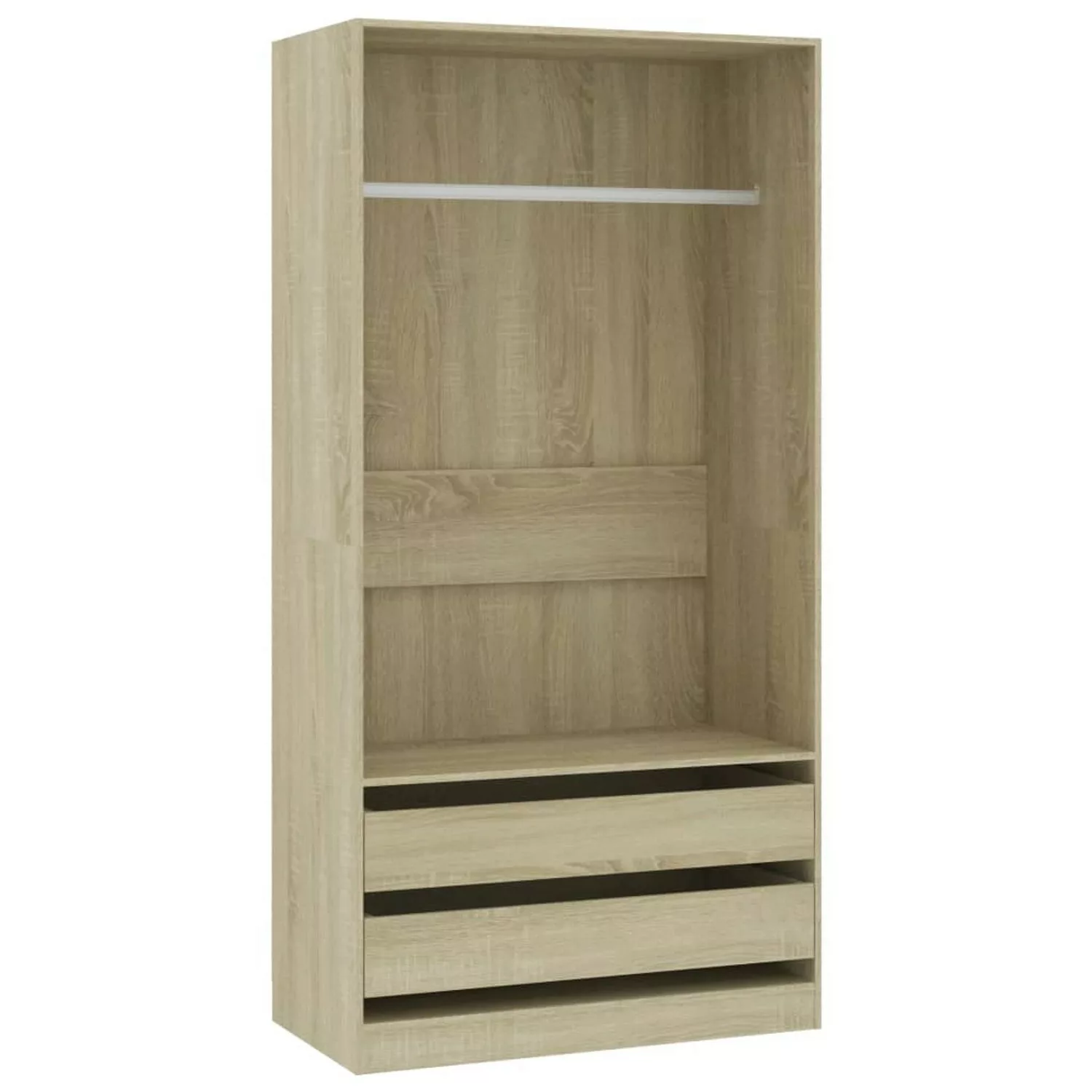 vidaXL Kleiderschrank Kleiderschrank Sonoma-Eiche 10050200 cm Spanplatte günstig online kaufen