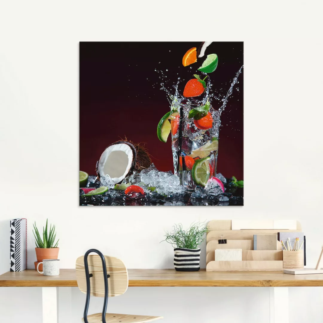 Artland Glasbild »Frischer Fruchtcocktail II«, Getränke, (1 St.), in versch günstig online kaufen