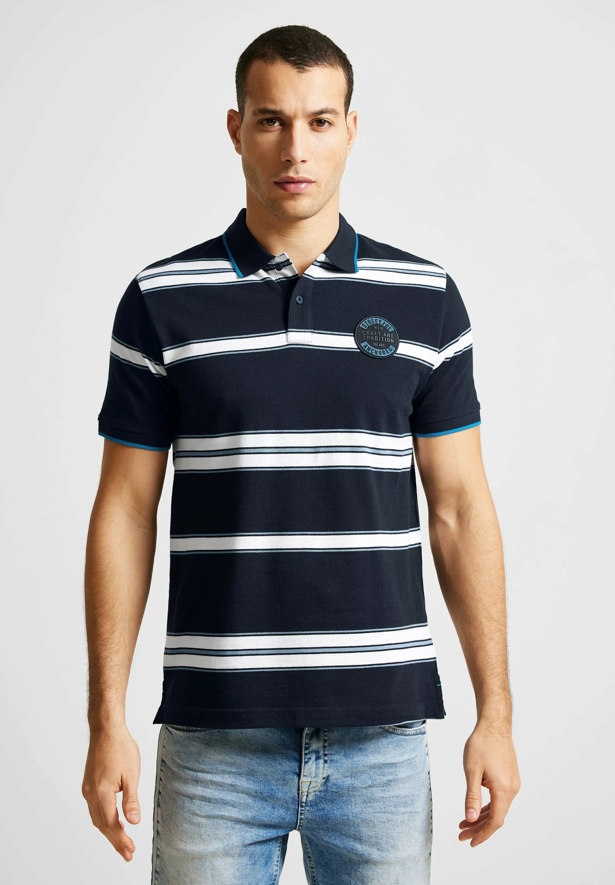 STREET ONE MEN Poloshirt, aus reiner Baumwolle günstig online kaufen