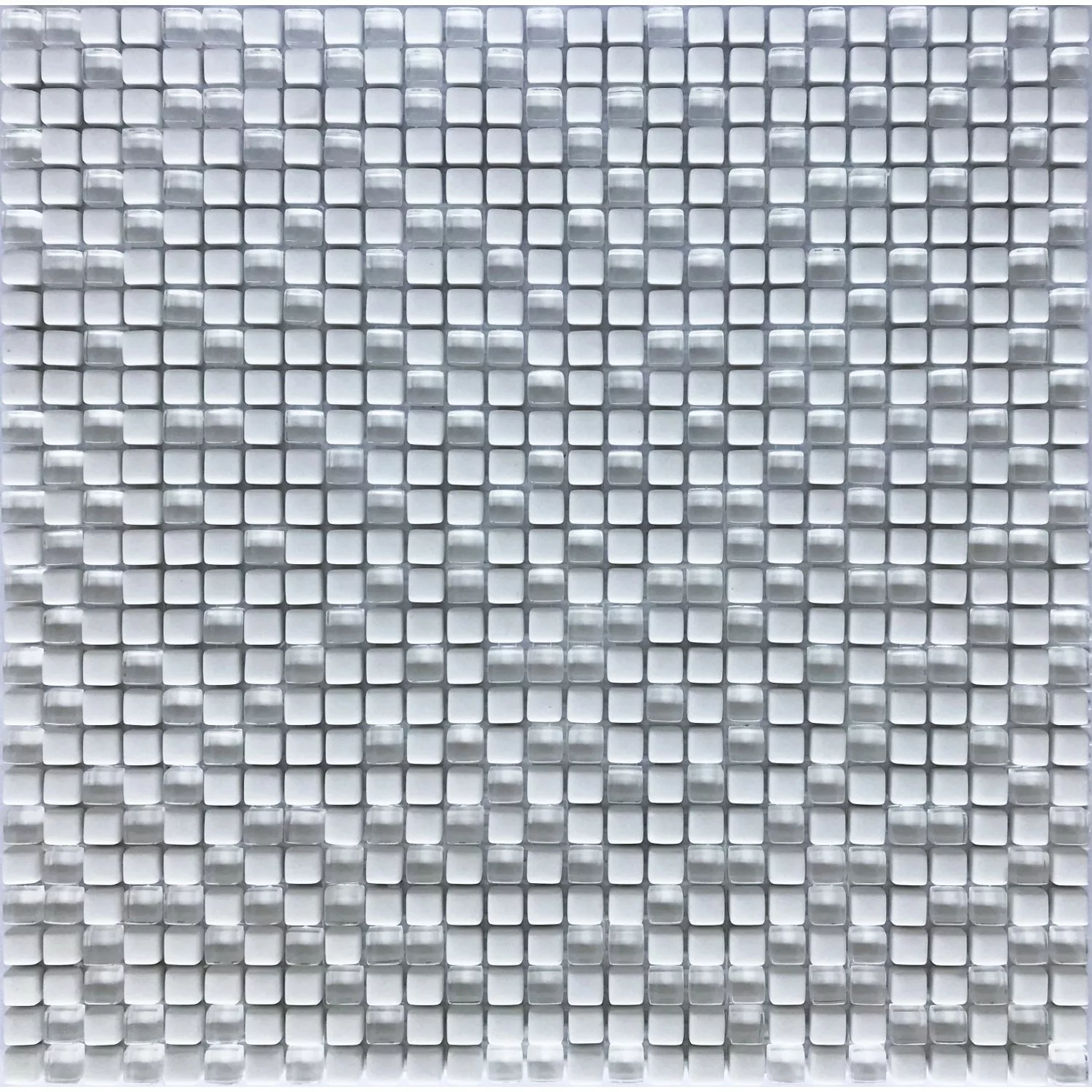 Mosaikmatte Cube 4 Glas Weiß 30,5 cm x 30,5 cm günstig online kaufen