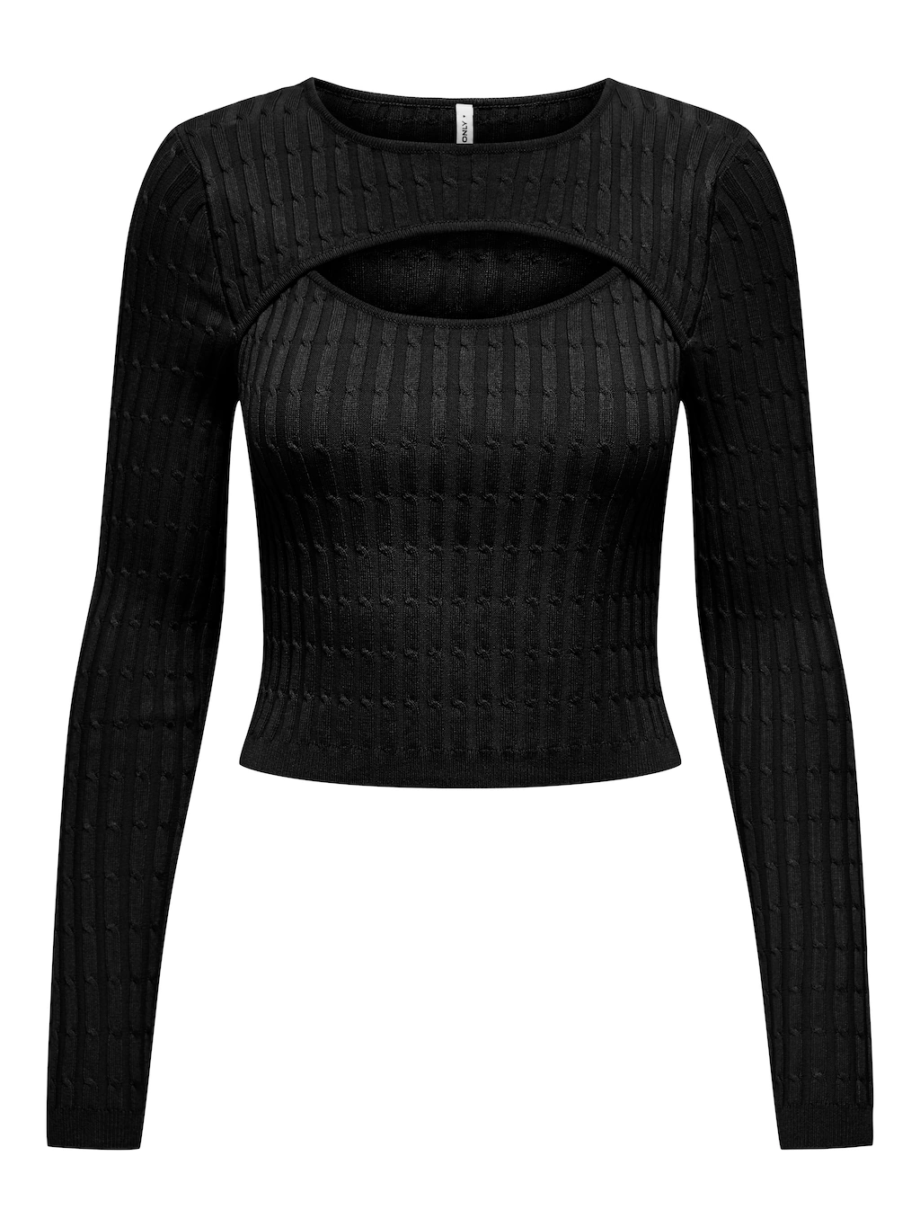 ONLY Strickpullover "ONLMEDDI LS CABLE CROP O-NECK CC KNT" günstig online kaufen